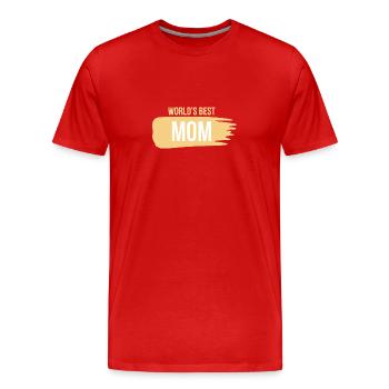 World's best MOM - Männer Premium Bio T-Shirt - Rot - Vorne - Damien (186cm)