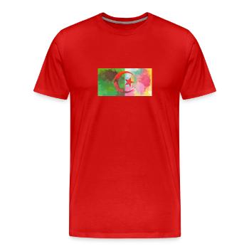 Algerien - Männer Premium Bio T-Shirt - Rot - Vorne - Damien (186cm)