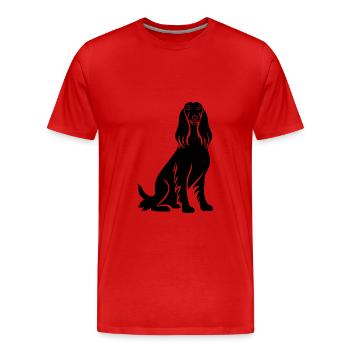 Chien courant afghan - T-shirt bio Premium Homme - rouge - Devant - Damien (186cm)