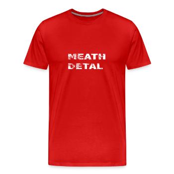 Meath Detal - T-shirt bio Premium Homme - rouge - Devant - Damien (186cm)