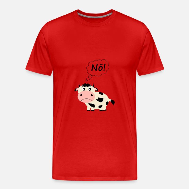 Kuh lustig Spruch - Männer Premium Bio T-Shirt - Rot