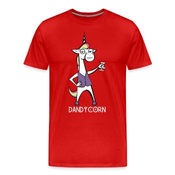 DandyCorn - Männer Premium Bio T-Shirt - Rot - Vorne - Damien (186cm)