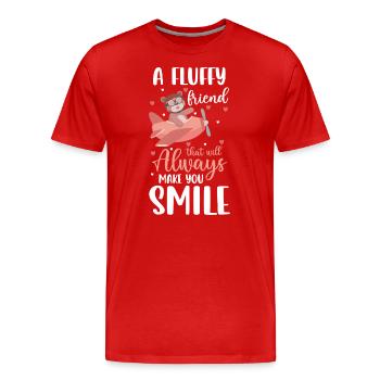 Teddybär Kuscheltier Spielzeug Schwanger - Männer Premium Bio T-Shirt - Rot - Vorne - Damien (186cm)