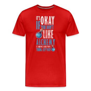 Alchemy Laboratory Research - Men's Premium Organic T-Shirt - red - Front - Damien (186cm)