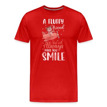 Teddy Kids Enfance Câlin - T-shirt bio Premium Homme - rouge - Devant - Damien (186cm)