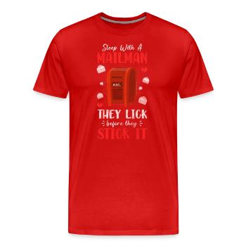 Facteur Lettre Profession Facteur - T-shirt bio Premium Homme - rouge - Devant - Damien (186cm)