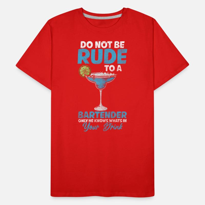 Bartender Disco Whiskey Bartender Men's Premium Organic T-Shirt