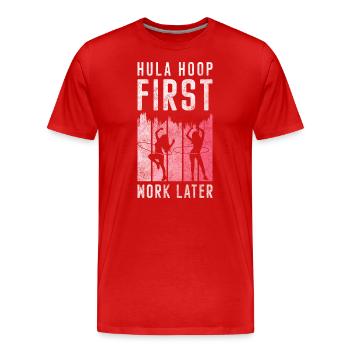 Hullern Fitness Sport - T-shirt bio Premium Homme - rouge - Devant - Damien (186cm)