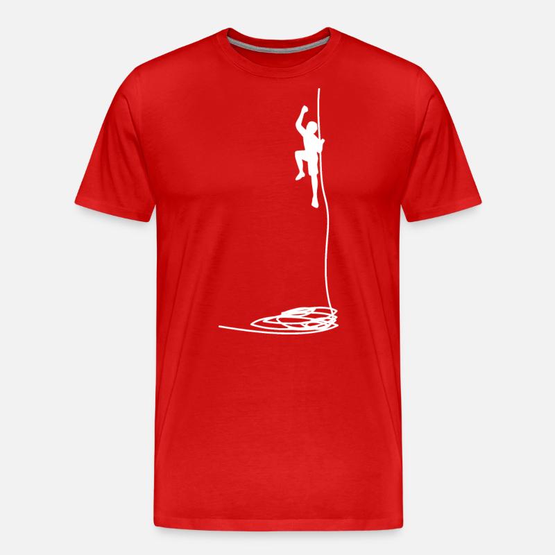 Klettern - (8) - Männer Premium Bio T-Shirt - Rot