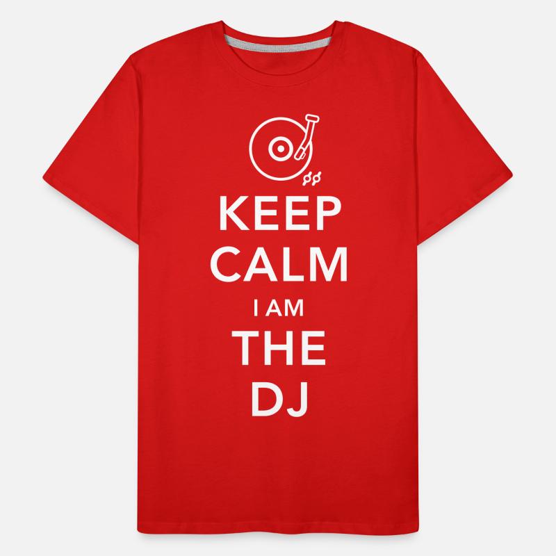 keep calm i am deejay dj Men's Premium Organic T-Shirt