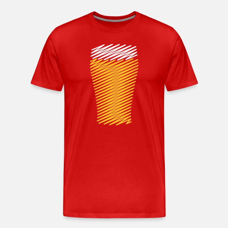 XSchraffur Design - Männer Premium Bio T-Shirt - Rot