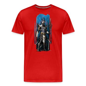 Osiris, Wächter des Jenseitsreichs - Männer Premium Bio T-Shirt - Rot - Vorne - Damien (186cm)