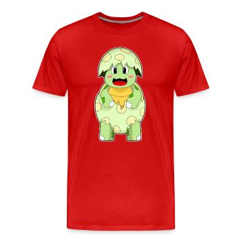 Schildkröte Eierschale - Männer Premium Bio T-Shirt - Rot - Vorne - Damien (186cm)