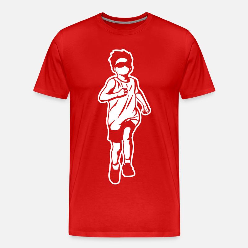 Kleiner Läufer - Männer Premium Bio T-Shirt - Rot