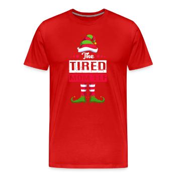 Elfe Elfe Cadeau de Noël Maman Maman - T-shirt bio Premium Homme - rouge - Devant - Damien (186cm)