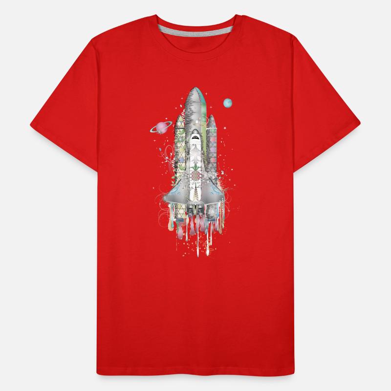 Imaginative Space Shuttle - Artfully Designed Men's Premium Organic T-Shirt