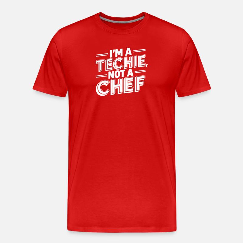 Technicien Pas Chef Technicien Programmeur IT - T-shirt bio Premium Homme - rouge