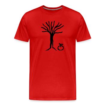 Baum Apfel - Männer Premium Bio T-Shirt - Rot - Vorne - Damien (186cm)