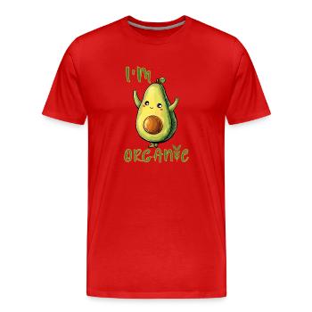 L’avocat - Je suis bio - T-shirt bio Premium Homme - rouge - Devant - Damien (186cm)