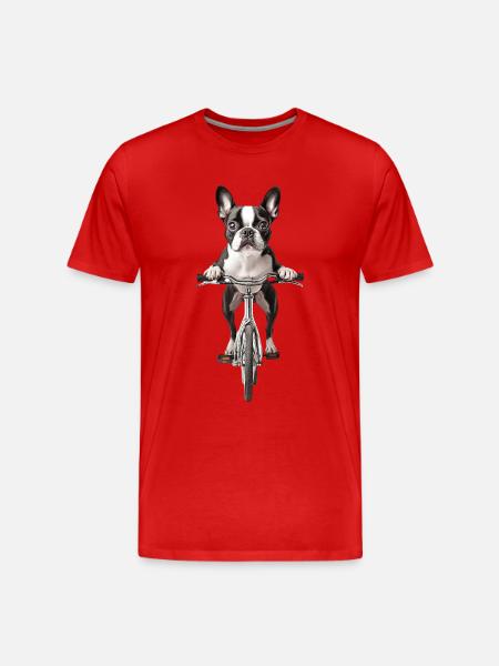 Boston Terrier - Männer Premium Bio T-Shirt - Rot