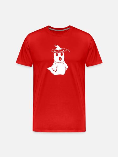 Capybara mit Geister Kostüm - Männer Premium Bio T-Shirt - Rot