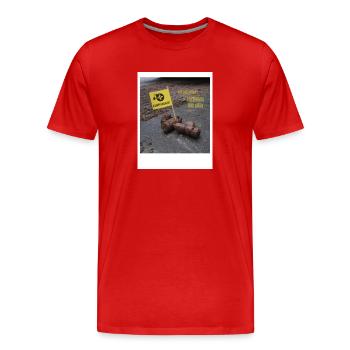 Ist das Kunst - Männer Premium Bio T-Shirt - Rot - Vorne - Damien (186cm)