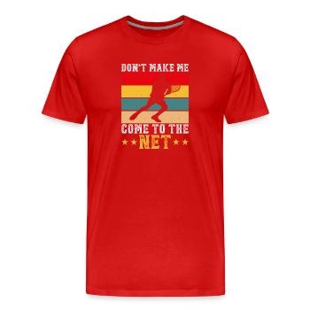 Tennis Tennis Jouer Cadeau Club de Tennis - T-shirt bio Premium Homme - rouge - Devant - Damien (186cm)