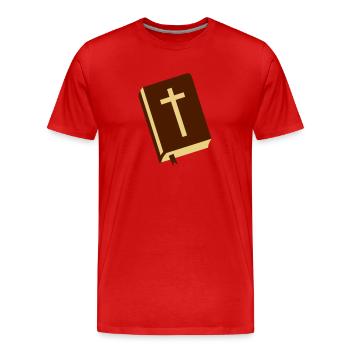 Bibel - Jesus - Männer Premium Bio T-Shirt - Rot - Vorne - Damien (186cm)