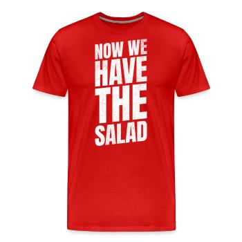 Maintenant, nous avons la salade anglaise - T-shirt bio Premium Homme - rouge - Devant - Damien (186cm)