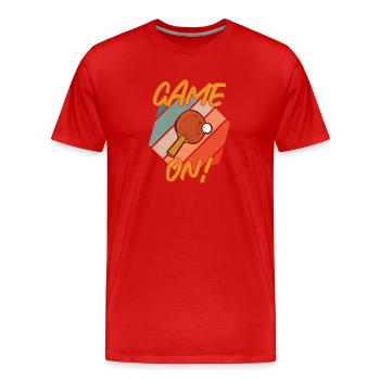 Spiel Weiter Tischtennis Vintage - Männer Premium Bio T-Shirt - Rot - Vorne - Damien (186cm)
