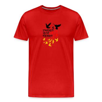 unity, right, freedom, germany, deaf - Men's Premium Organic T-Shirt - red - Front - Damien (186cm)
