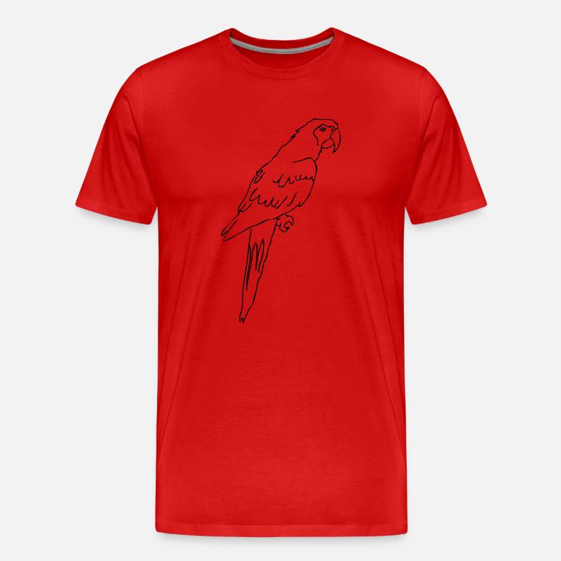 Papagei - Männer Premium Bio T-Shirt - Rot