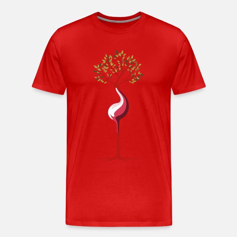 Gebärmutter Baum - Männer Premium Bio T-Shirt - Rot