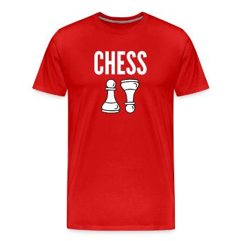 Schach Schachspieler Weltmeister Skandal Betrug - Männer Premium Bio T-Shirt - Rot - Vorne - Damien (186cm)