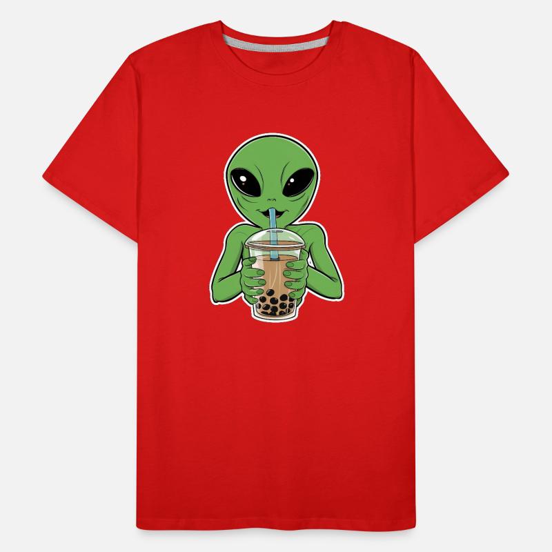 Bubble Tea Alien Boba Tea Kawaii Geschenk Männer Premium Bio T-Shirt