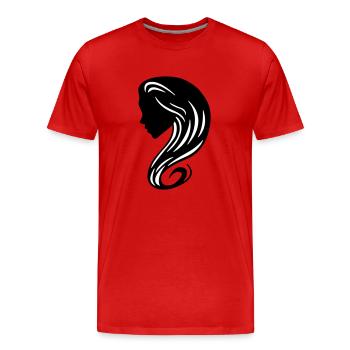 Shadow Woman 2 - Men's Premium Organic T-Shirt - red - Front - Damien (186cm)