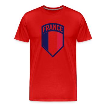 France-France - T-shirt bio Premium Homme - rouge - Devant - Damien (186cm)