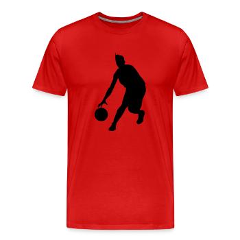Women basketball eu - Men's Premium Organic T-Shirt - red - Front - Damien (186cm)