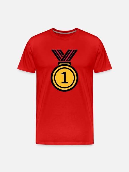 Siegermedallie - T-shirt bio Premium Homme - rouge