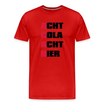 ACAB A.C.A.B - Männer Premium Bio T-Shirt - Rot - Vorne - Damien (186cm)