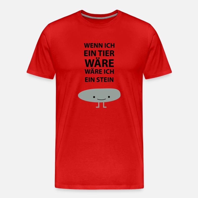 Sei ein Stein! - Männer Premium Bio T-Shirt - Rot