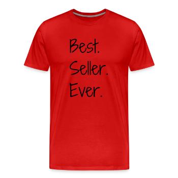 Seller Shop Store Verkäufer Vendeur Vendeuse - Men's Premium Organic T-Shirt - red - Front - Damien (186cm)