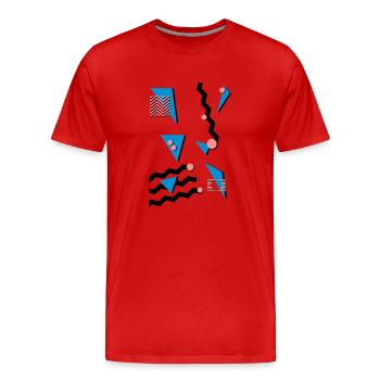 RETRO - T-shirt bio Premium Homme - rouge - Devant - Damien (186cm)