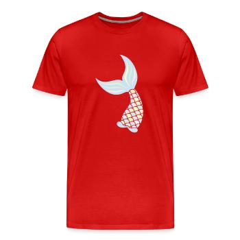 Sirène - T-shirt bio Premium Homme - rouge - Devant - Damien (186cm)