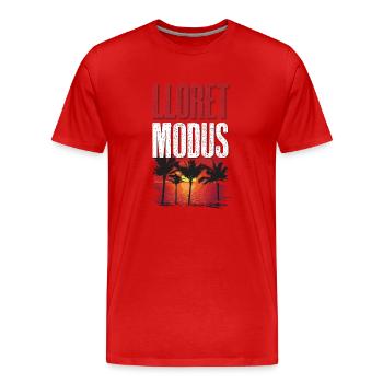 Lloret De Mar Modus - Männer Premium Bio T-Shirt - Rot - Vorne - Damien (186cm)