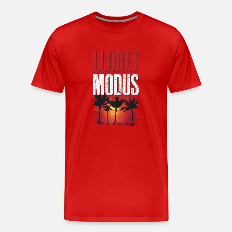 Lloret De Mar Modus - Männer Premium Bio T-Shirt - Rot
