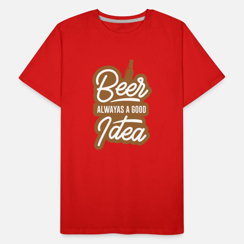 Bier Immer Eine Gute Idee Männer Premium Bio T-Shirt