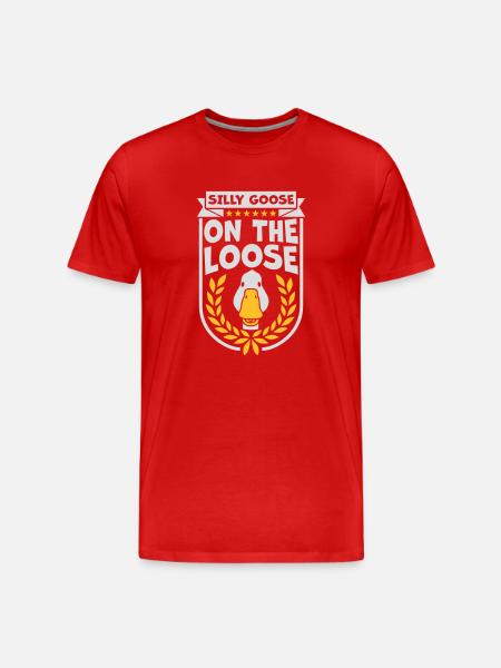 goose on the loose - Men's Premium Organic T-Shirt - red