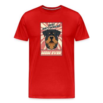 Meilleure maman Rottweiler de tous les temps I Rottweiler Lover - T-shirt bio Premium Homme - rouge - Devant - Damien (186cm)