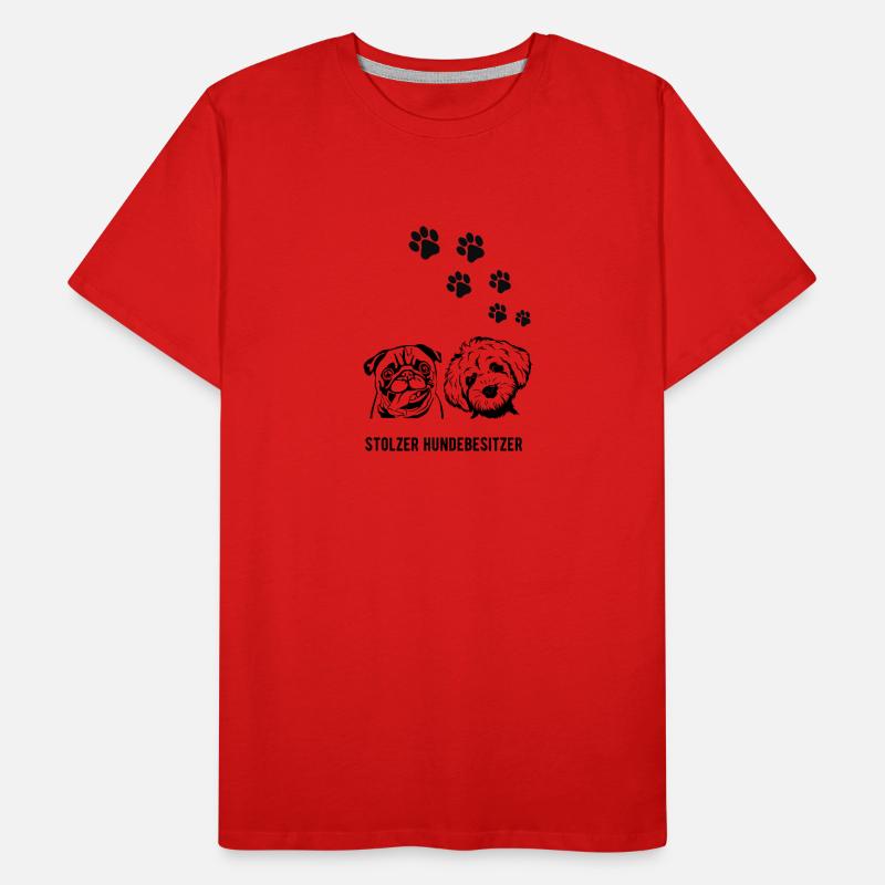 Hundebesitzer Männer Premium Bio T-Shirt